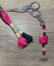 Load image into Gallery viewer, pink elephant scissor fob