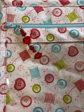 Load image into Gallery viewer, 13” X 10 ” Inch Buttons Vinyl Front Portfolio Bag