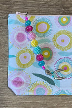 Load image into Gallery viewer, Gum Blossom Pouch with boxed bottom - 20cm x 14cm with Zipper Charm