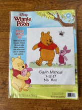 Load image into Gallery viewer, Winnie the Pooh Birth Record Licensed Cross Stitch Kit by Dimensions 70-35357