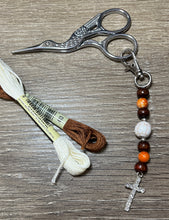 Load image into Gallery viewer, diamante cross scissor fob