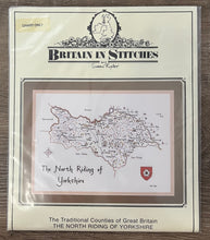 Load image into Gallery viewer, The North Riding of Yorkshire Map cross stitch Sonia's Needle & Thread