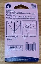Load image into Gallery viewer, Magnetic Needle Case with Threader & Magnifier by Hemline