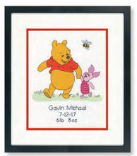 Load image into Gallery viewer, Winne the Pooh Birth Record Cross Stitch Kit by Dimensions 70-35357