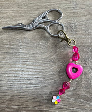Load image into Gallery viewer, Pink Heart Scissor Fob Sonia's Needle & Thread