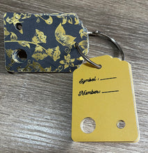 Load image into Gallery viewer, Floss Drops - Gold Flowers on Black - Set of 15 with printed backs