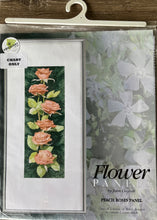Load image into Gallery viewer, Peach Roses Panel - John Clayton Cross Stitch Chart by Heritage Crafts