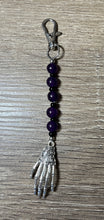 Load image into Gallery viewer, Dark Purple & Black Skeleton Scissor Fob