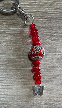 Load image into Gallery viewer, Red Butterfly Scissor Fob