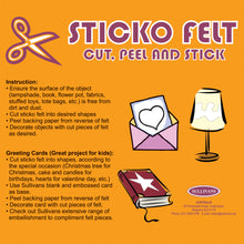 Load image into Gallery viewer, Black Sticko Felt - Sticky Back Felt by Sullivans