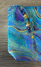 Load image into Gallery viewer, Peacock Pouch with boxed bottom - 19.5cm x 14cm with Zipper Charm