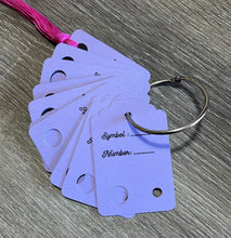 Load image into Gallery viewer, Floss Drops - Purple Diamond - Set of 15 with printed backs