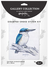 Load image into Gallery viewer, Sacred Kingfisher Cross Stitch Kit Natalie Jane Parker Gallery Collection