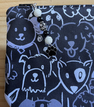 Load image into Gallery viewer, Sketchy Dogs Pouch with boxed bottom - 19cm x 14cm with Zipper Charm