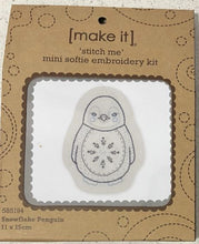 Load image into Gallery viewer, Snowflake Penguin - Mini Softie Embroidery Kit - Make It - Stitch Me - 585194