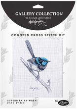Load image into Gallery viewer, Superb Fairy Wren Cross Stitch Kit by Natalie Jane Parker - Gallery Collection