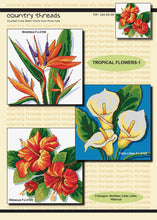 Load image into Gallery viewer, tropical flowers 1 cross stitch chart country threads Sonia's Needle & Thread