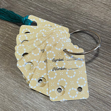 Load image into Gallery viewer, Floss Drops - White Floral - Set of 15 with printed backs