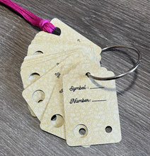 Load image into Gallery viewer, Floss Drops - White & Gold Flowers - Set of 15 with printed backs