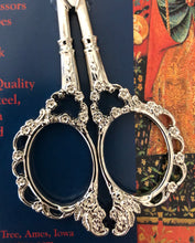Load image into Gallery viewer, Victorian Silver Embroidery Scissors 12 cm - Yarn Tree