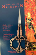 Load image into Gallery viewer, Victorian Red Bronze embroidery cross stitch scissors 12cm.
