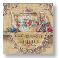 Treasured Friend Teapot Cross Stitch Kit by DImensions 6904