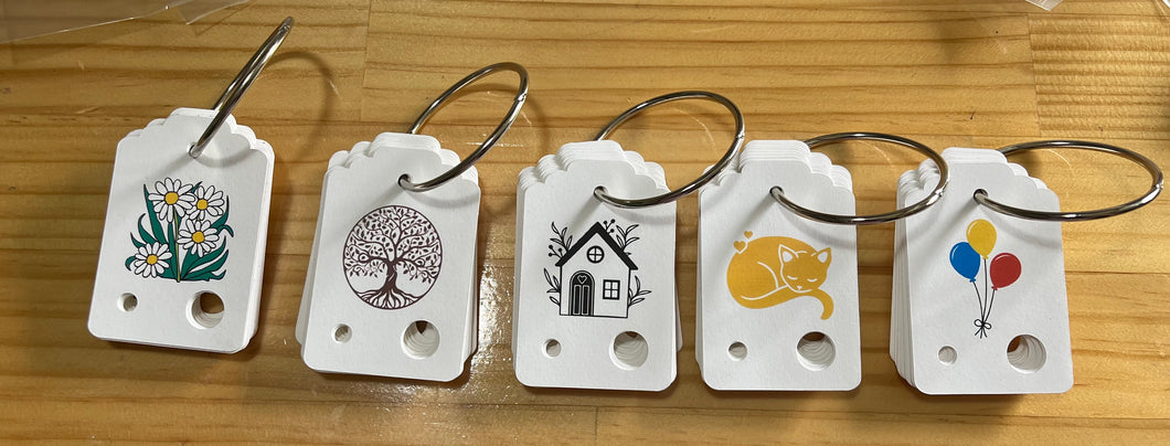 Custom Made Floss Drops - Set of 20 with printed backs