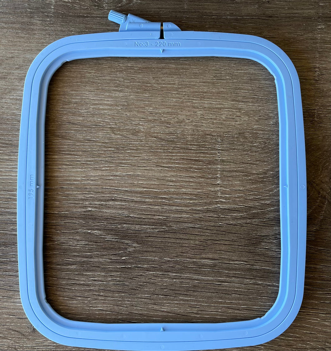 No 3 plastic nurge square hoop blue.