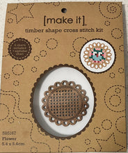 Load image into Gallery viewer, Flower Timber shape Cross Stitch Kit - Make It 585167
