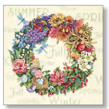 Wreath of All Seasons Cross Stitch Kit by DImensions 35040