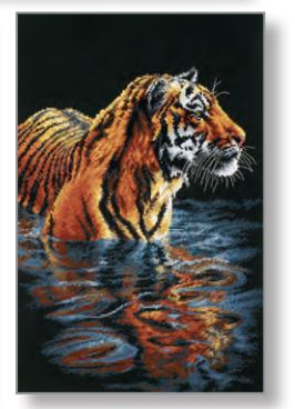 Tiger Chilling Out Cross Stitch Kit by DImensions 35222