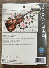 Load image into Gallery viewer, Music Is Harmony - Mini Cross Stitch Kit by Dimensions  65058
