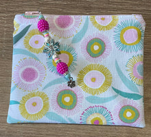 Load image into Gallery viewer, Gum Blossom Accessory Pouch - 13cm x 15cm with Zipper Charm
