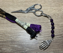 Load image into Gallery viewer, skeleton scissor fob
