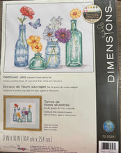 Load image into Gallery viewer, Wildflower Jars Cross Stitch Kit by Dimensions 70-35397
