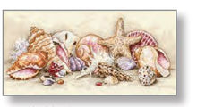 Load image into Gallery viewer, Seashell Treasures Cross Stitch Kit by Dimensions 65035
