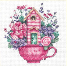 Load image into Gallery viewer, Teacup House - Mini Cross Stitch Kit by Dimensions 70-65232
