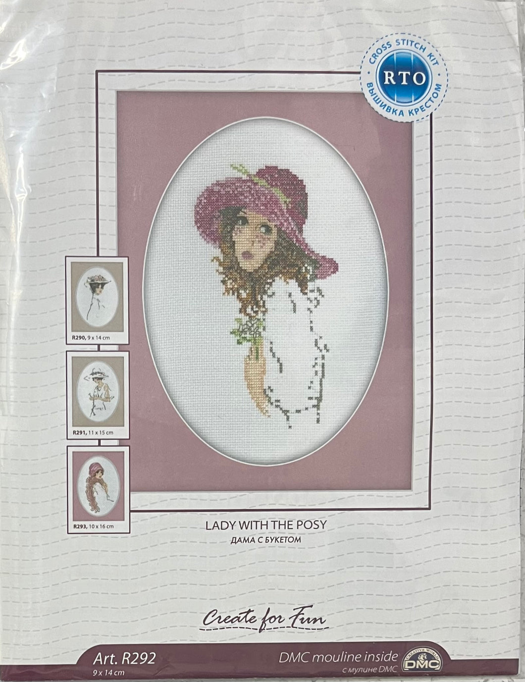 Lady with the posy RTO Cross Stitch Kit Sonia's Needle & Thread