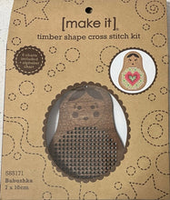 Load image into Gallery viewer, Babushka Doll Timber shape Cross Stitch Kit - Make It 585171
