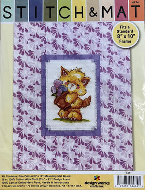 Stitch & Mat Cat Cross Stitch Kit 4474