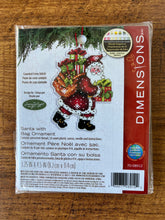 Load image into Gallery viewer, Santa with Bag Christmas Ornament  Cross Stitch Kit by Dimensions 70-08912
