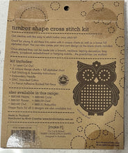 Load image into Gallery viewer, Owl Timber shape Cross Stitch Kit - Make It 585168
