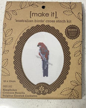Load image into Gallery viewer, Australian Birds Cross Stitch Kit - Kingfisher Rosella Cockatoo Make It 585182
