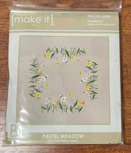 Load image into Gallery viewer, Pastel Meadow table topper embroidery kit Make it
