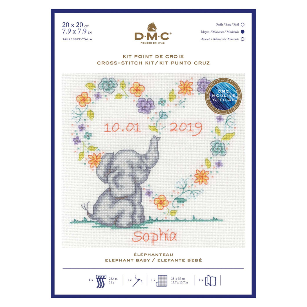 Elephant Baby Cross Stitch Kit by DMC