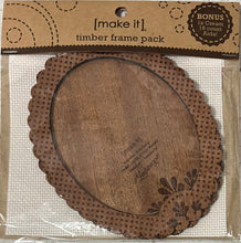 Load image into Gallery viewer, Oval Timber shape Cross Stitch Kit - Make It 585184
