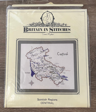 Scottish Regions Central Map cross stitch chart Heritage Stitchcrafts Sonia's Needle & Thread