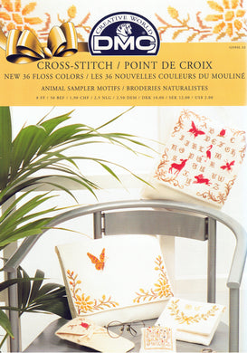 DMC Cross Stitch Chart Animal Sampler Motifs