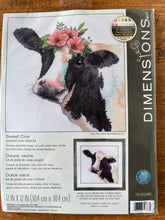 Load image into Gallery viewer, Sweet Cow Cross Stitch Kit by Dimensions 70-35386
