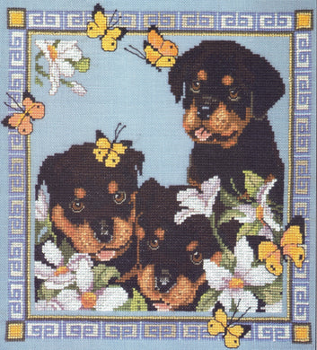 garden pups CC031 Cross Stitch Chart Couchman Creations Sonia's Needle & Thread